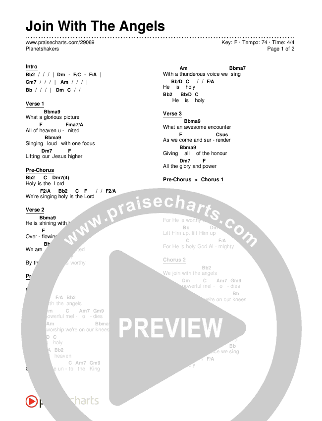 Join With The Angels Chords & Lyrics (Planetshakers)