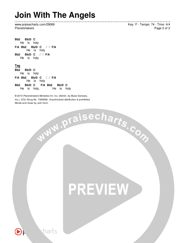 Join With The Angels Chords & Lyrics (Planetshakers)