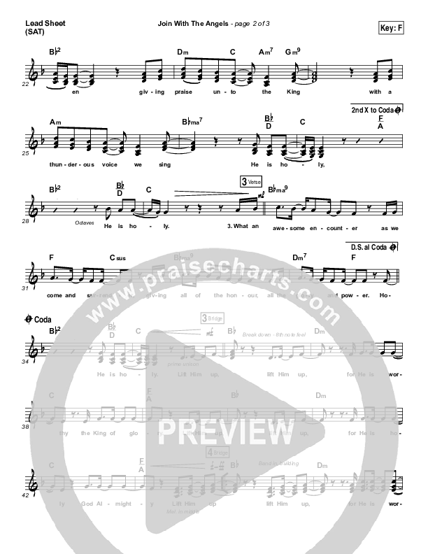 Join With The Angels Lead Sheet (SAT) (Planetshakers)