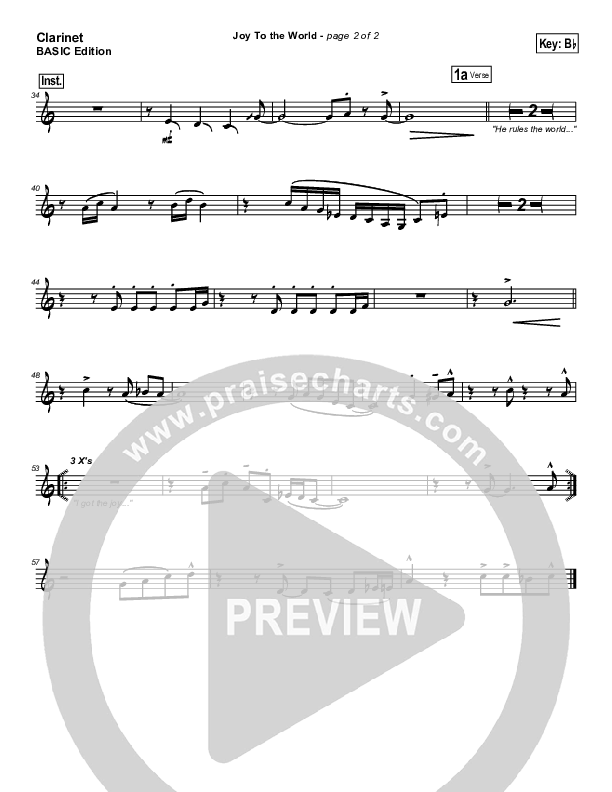 Joy To The World Clarinet (Dennis Jernigan)