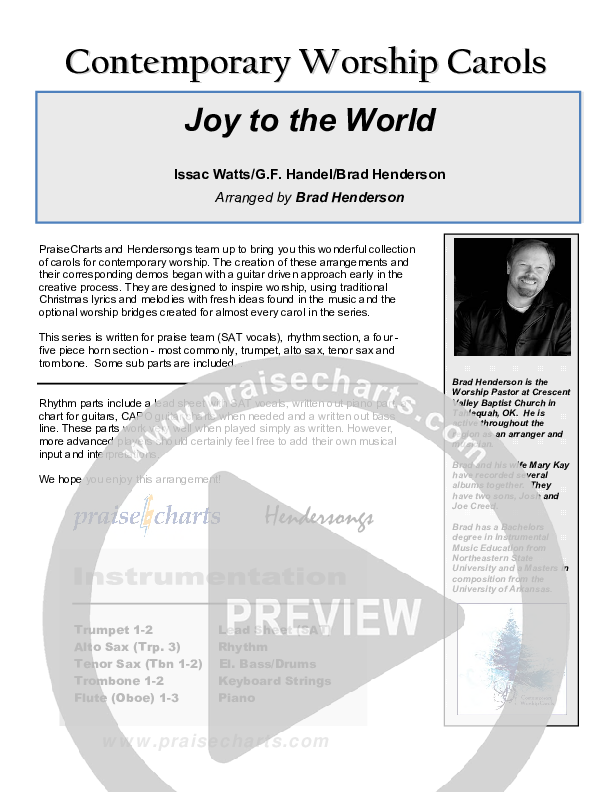 Joy To The World Cover Sheet (Dennis Jernigan)