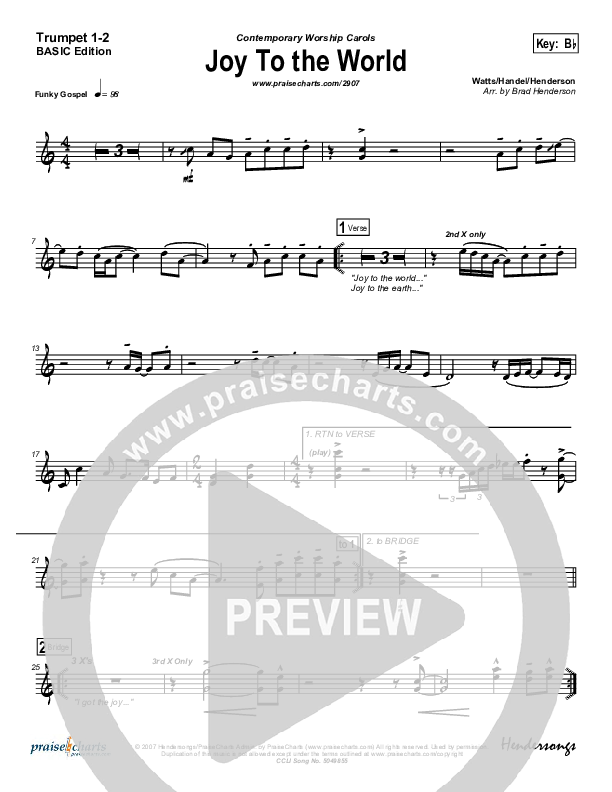 Joy To The World Trumpet 1,2 (Dennis Jernigan)