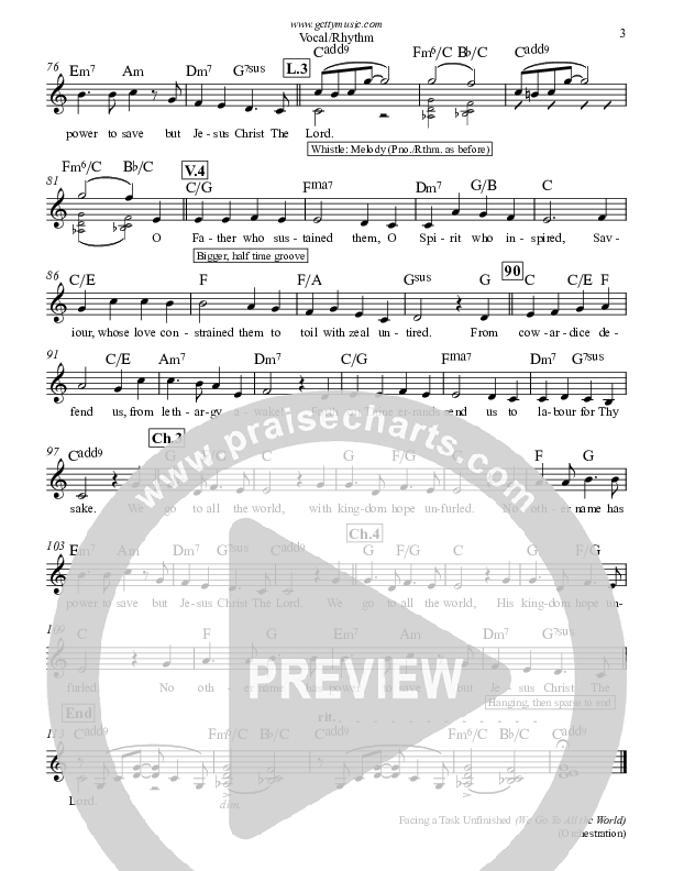 Facing A Task Unfinished (Version 2) Lead Sheet (Keith & Kristyn Getty)