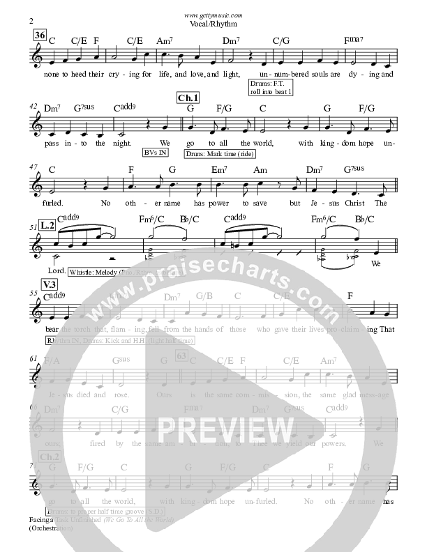 Facing A Task Unfinished (Version 2) Lead Sheet (SAT) (Keith & Kristyn Getty)