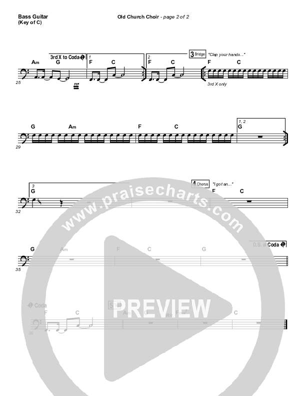 Old Church Choir Bass Guitar (Zach Williams)