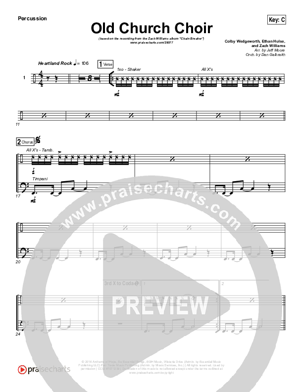 Old Church Choir Percussion (Zach Williams)