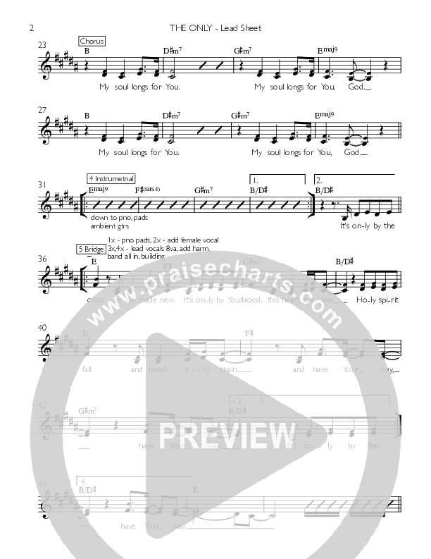 The Only Lead Sheet (Valley Worship)