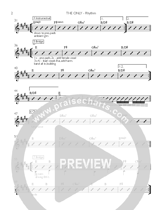 The Only Rhythm Chart (Valley Worship)