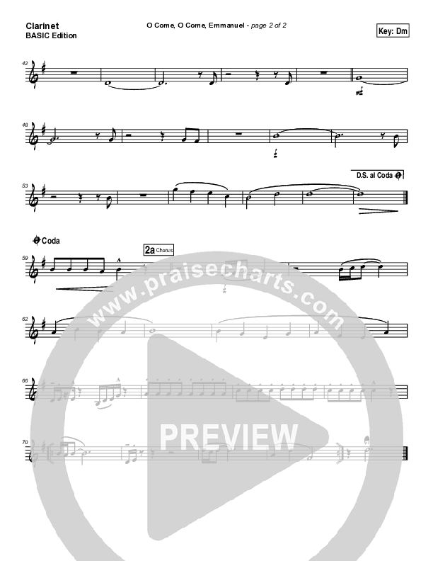 O Come O Come Emmanuel Clarinet (Jon Ward)