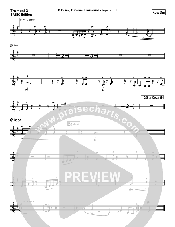O Come O Come Emmanuel Trumpet 3 (Jon Ward)