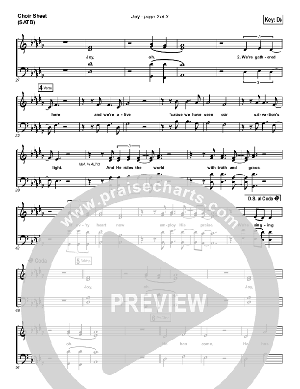 Joy Choir Sheet (SATB) (Dustin Smith)