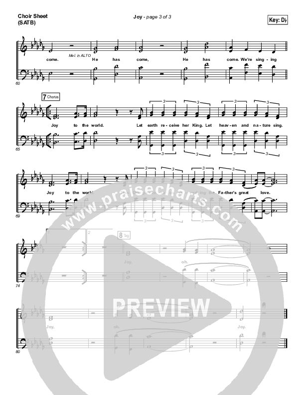 Joy Choir Sheet (SATB) (Dustin Smith)