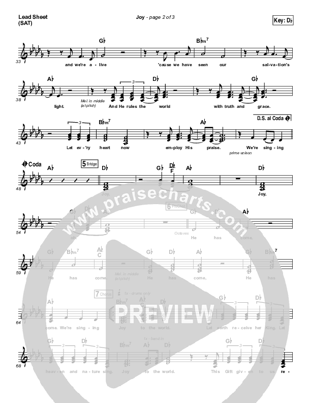 Joy Lead Sheet (SAT) (Dustin Smith)