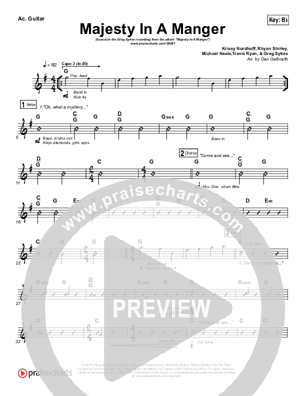 Majesty In A Manger Rhythm Chart (Greg Sykes)