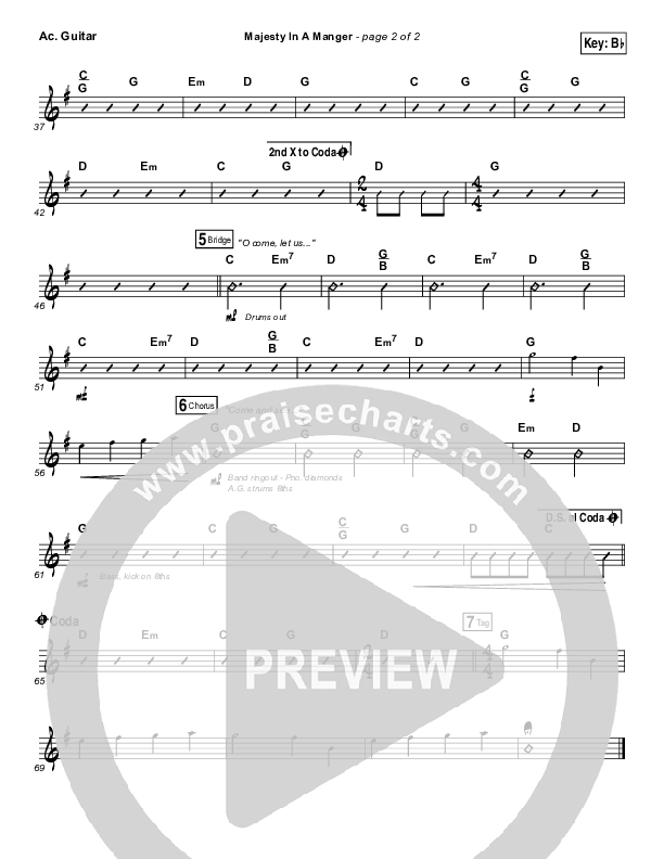 Majesty In A Manger Acoustic Guitar (Greg Sykes)