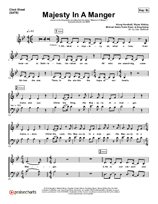 Majesty In A Manger Choir Sheet (SATB) (Greg Sykes)