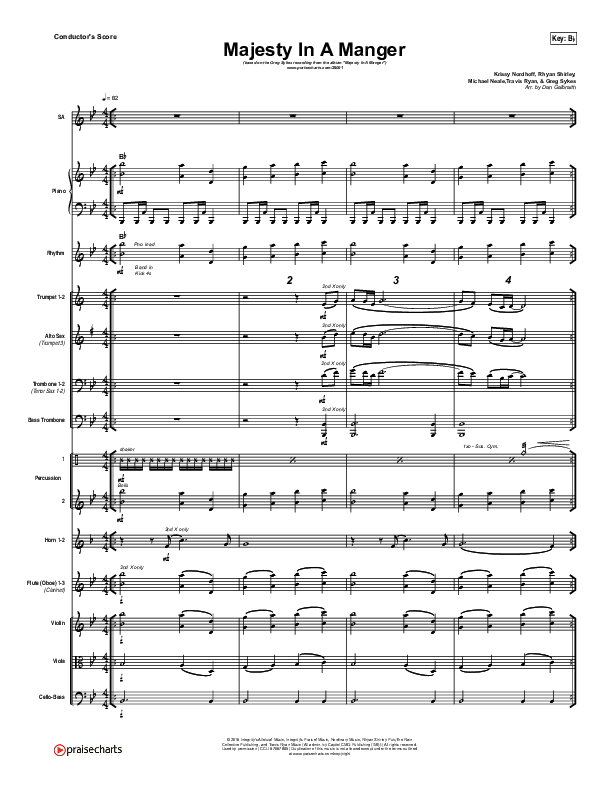 Majesty In A Manger Conductor's Score (Greg Sykes)