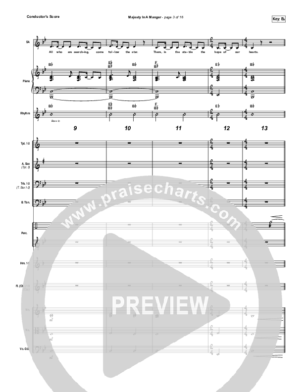 Majesty In A Manger Conductor's Score (Greg Sykes)