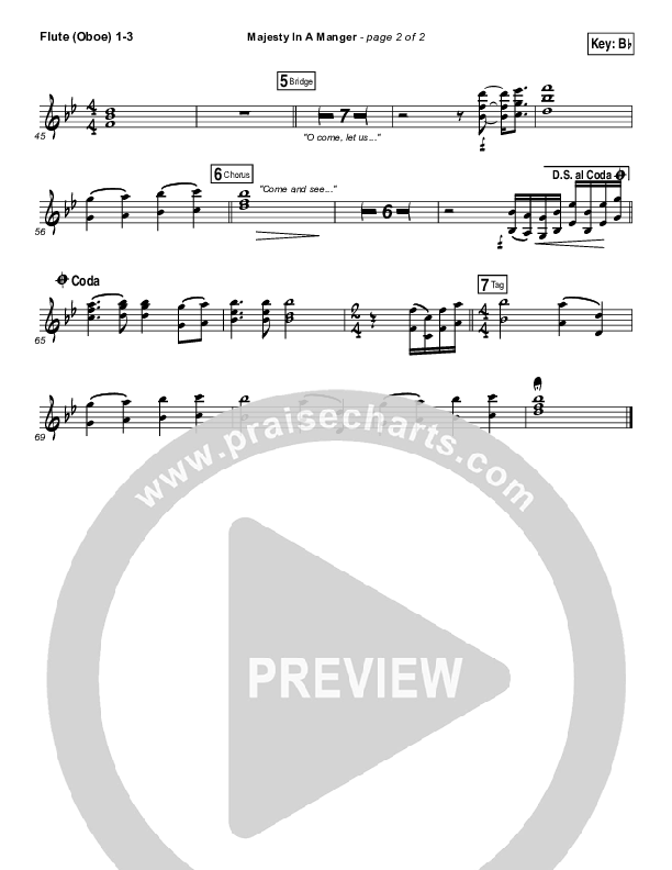 Majesty In A Manger Flute/Oboe 1/2/3 (Greg Sykes)