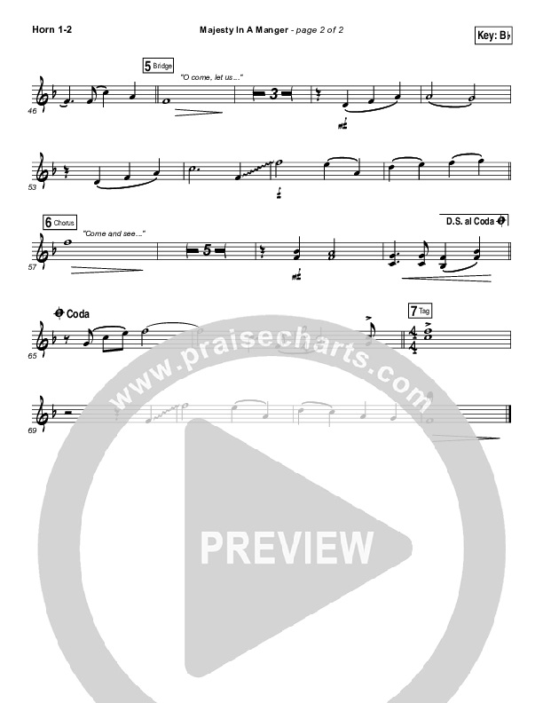 Majesty In A Manger French Horn 1/2 (Greg Sykes)