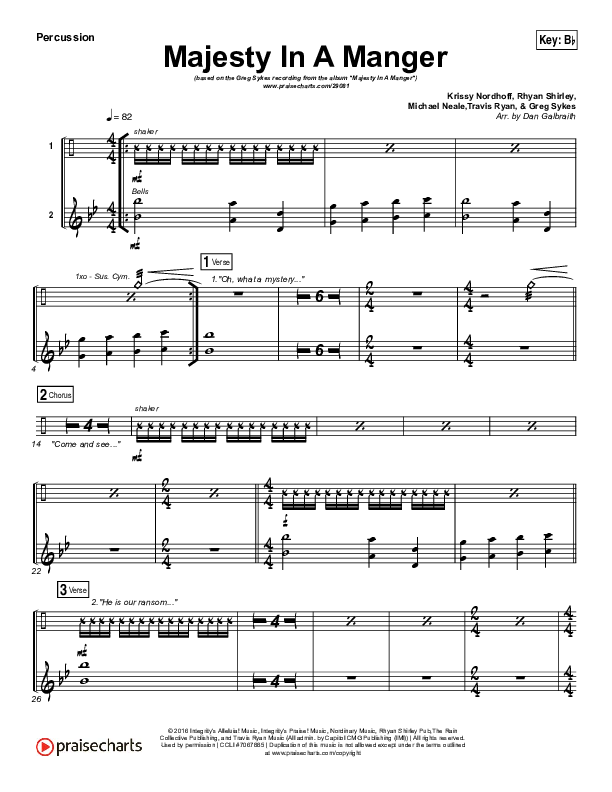 Majesty In A Manger Percussion (Greg Sykes)