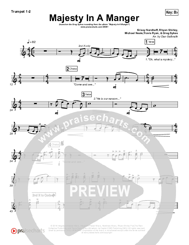 Majesty In A Manger Trumpet 1,2 (Greg Sykes)