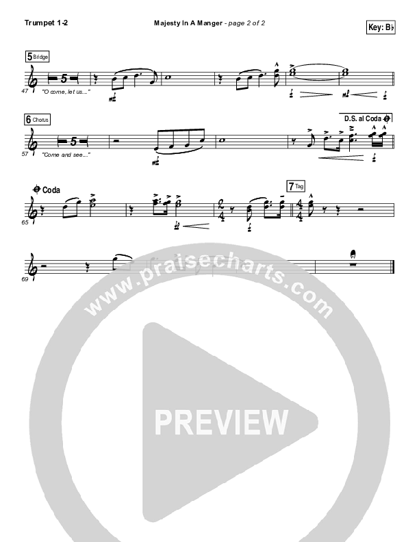 Majesty In A Manger Trumpet 1,2 (Greg Sykes)