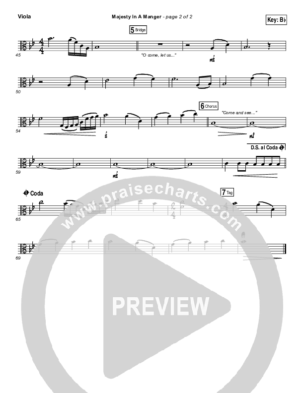 Majesty In A Manger Viola (Greg Sykes)