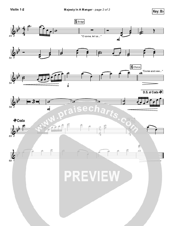 Majesty In A Manger Violin 1/2 (Greg Sykes)