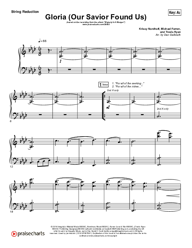Gloria (Our Savior Found Us) String Pack (Darlene Zschech)