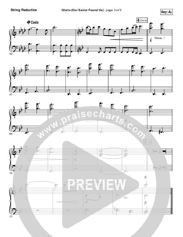 Gloria (Our Savior Found Us) String Pack (Darlene Zschech)