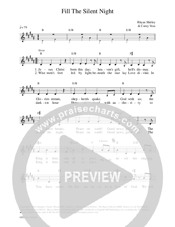 Fill The Silent Night Lead Sheet (Seth & Nirva)