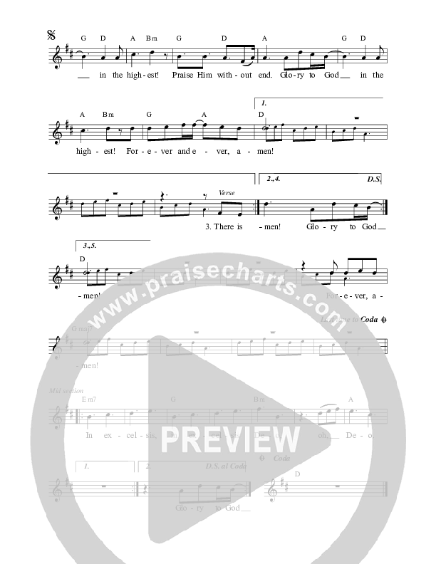 Forever Amen (Glory To God) Lead Sheet (Michael Neale)