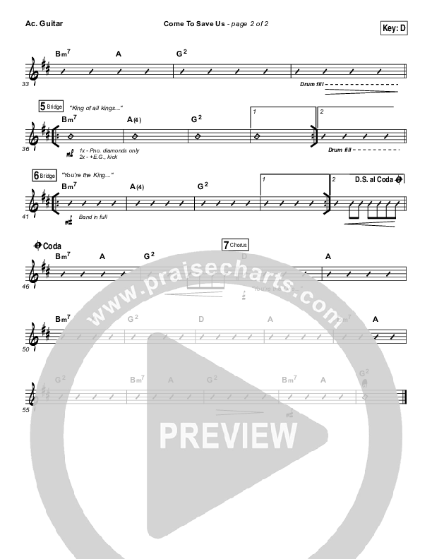 Come To Save Us Acoustic Guitar (All Sons & Daughters)