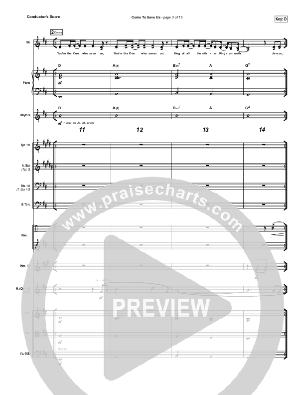 Come To Save Us Conductor's Score (All Sons & Daughters)