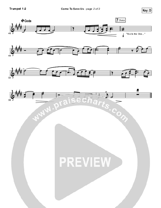 Come To Save Us Trumpet 1,2 (All Sons & Daughters)