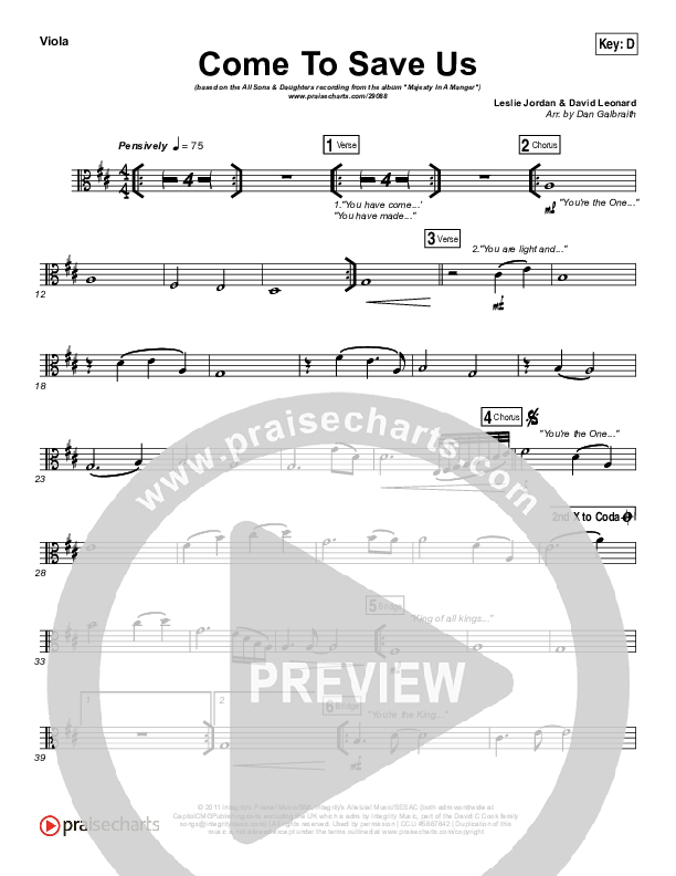 Come To Save Us Viola (All Sons & Daughters)