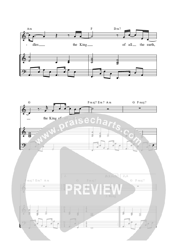 King Of All The Earth Piano/Vocal (Paul Baloche)