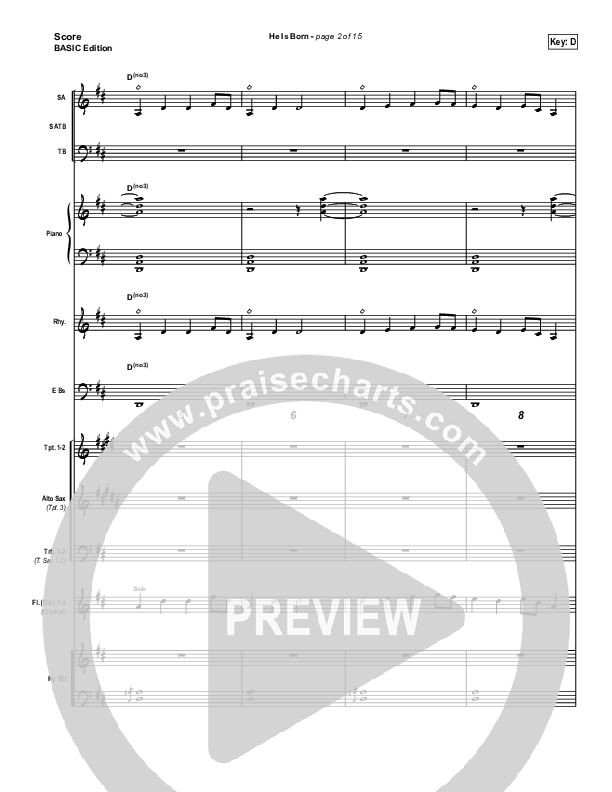 He Is Born Orchestration (Andrea Duvall)