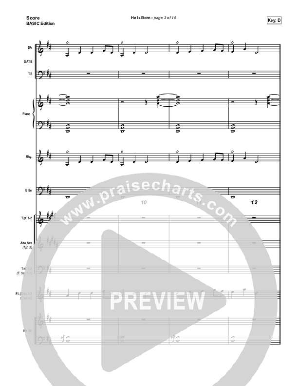 He Is Born Conductor's Score (Andrea Duvall)