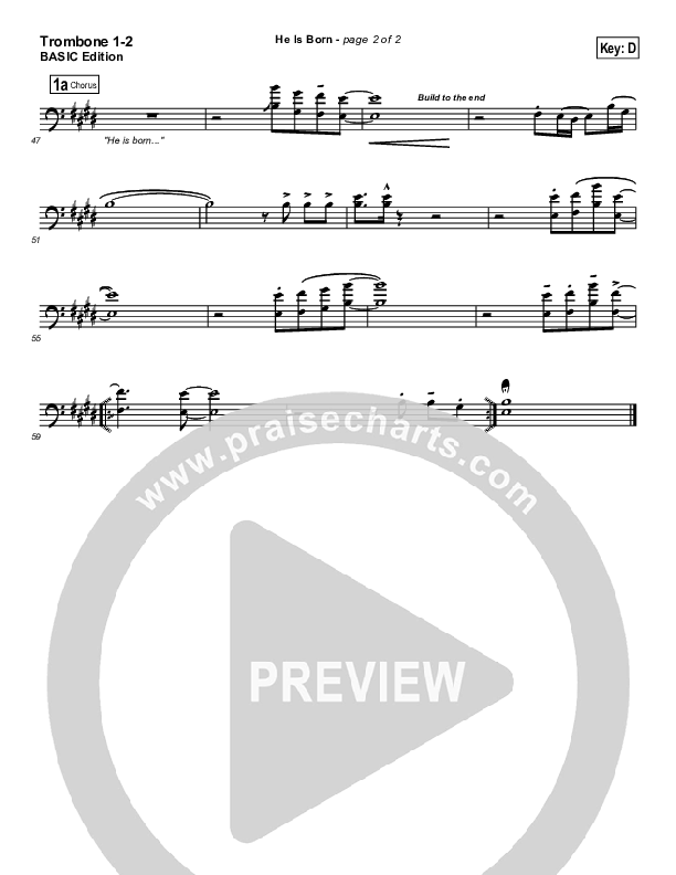He Is Born Trombone 1/2 (Andrea Duvall)