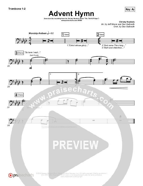 Advent Hymn Trombone 1/2 (Christy Nockels)