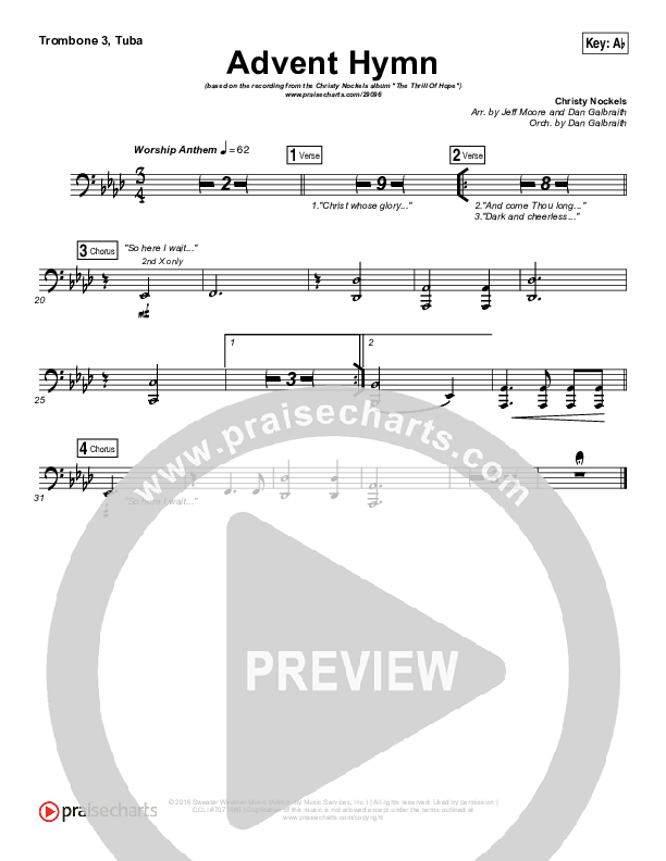 Advent Hymn Trombone 3/Tuba (Christy Nockels)