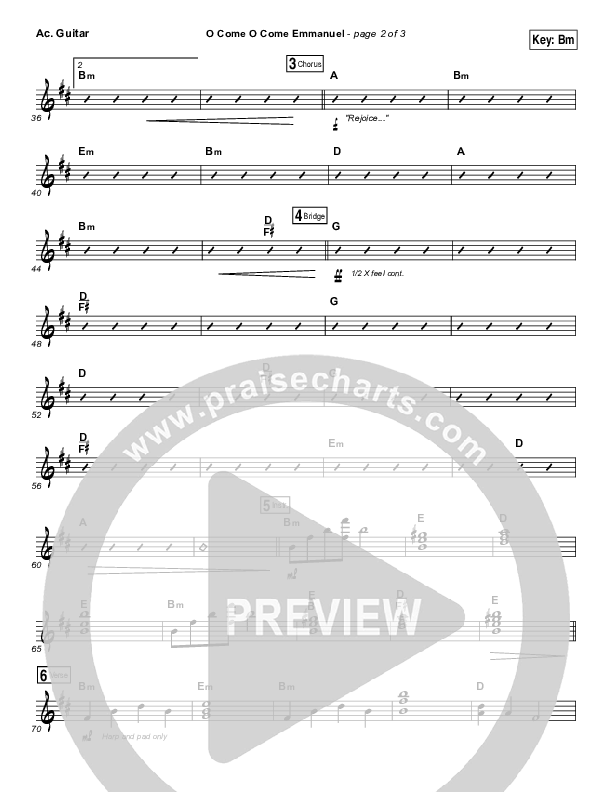 O Come O Come Emmanuel Acoustic Guitar (Christy Nockels)