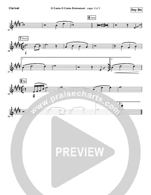 O Come O Come Emmanuel Clarinet (Christy Nockels)