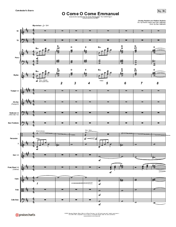O Come O Come Emmanuel Conductor's Score (Christy Nockels)