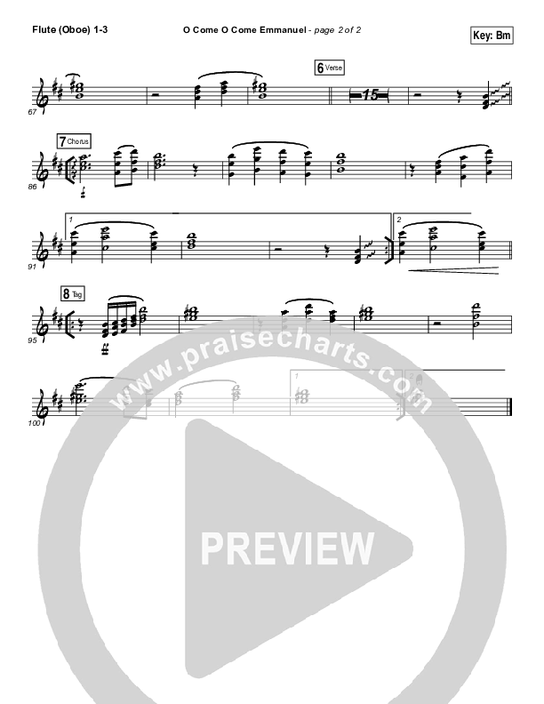 O Come O Come Emmanuel Flute/Oboe 1/2/3 (Christy Nockels)
