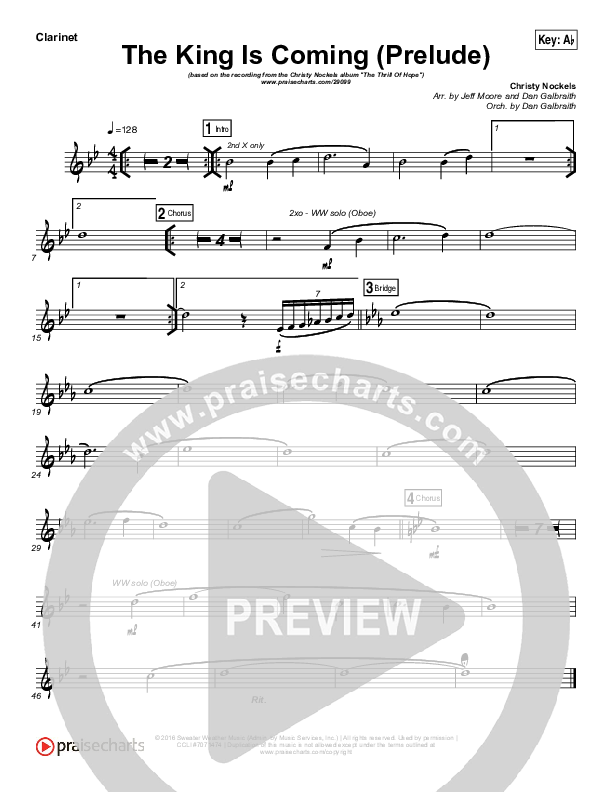 The King Is Coming Prelude Wind Pack (Christy Nockels)