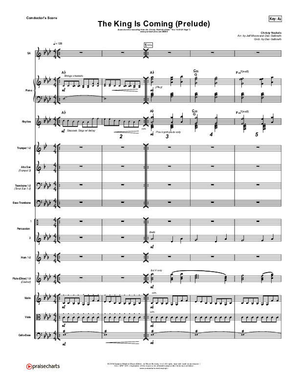 The King Is Coming Prelude Conductor's Score (Christy Nockels)