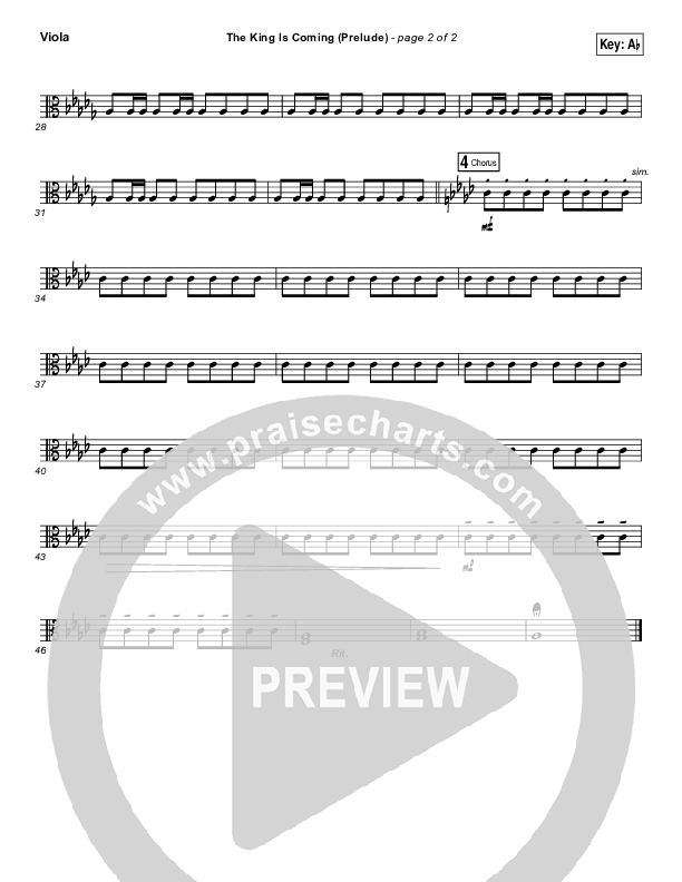 The King Is Coming Prelude Viola (Christy Nockels)